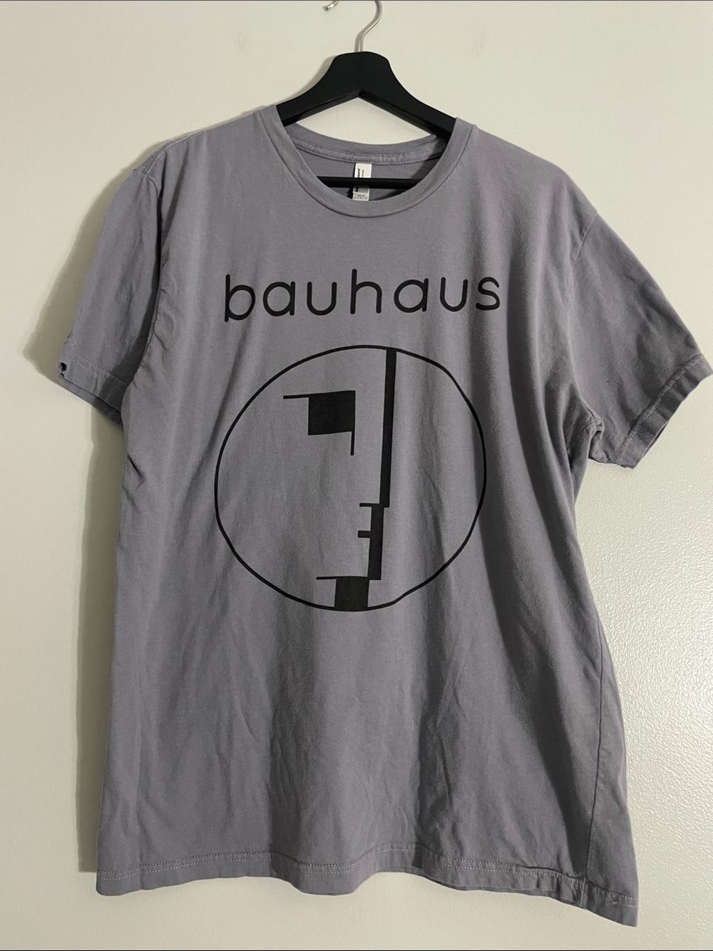 American Apparel Gray Bauhaus Logo Tee